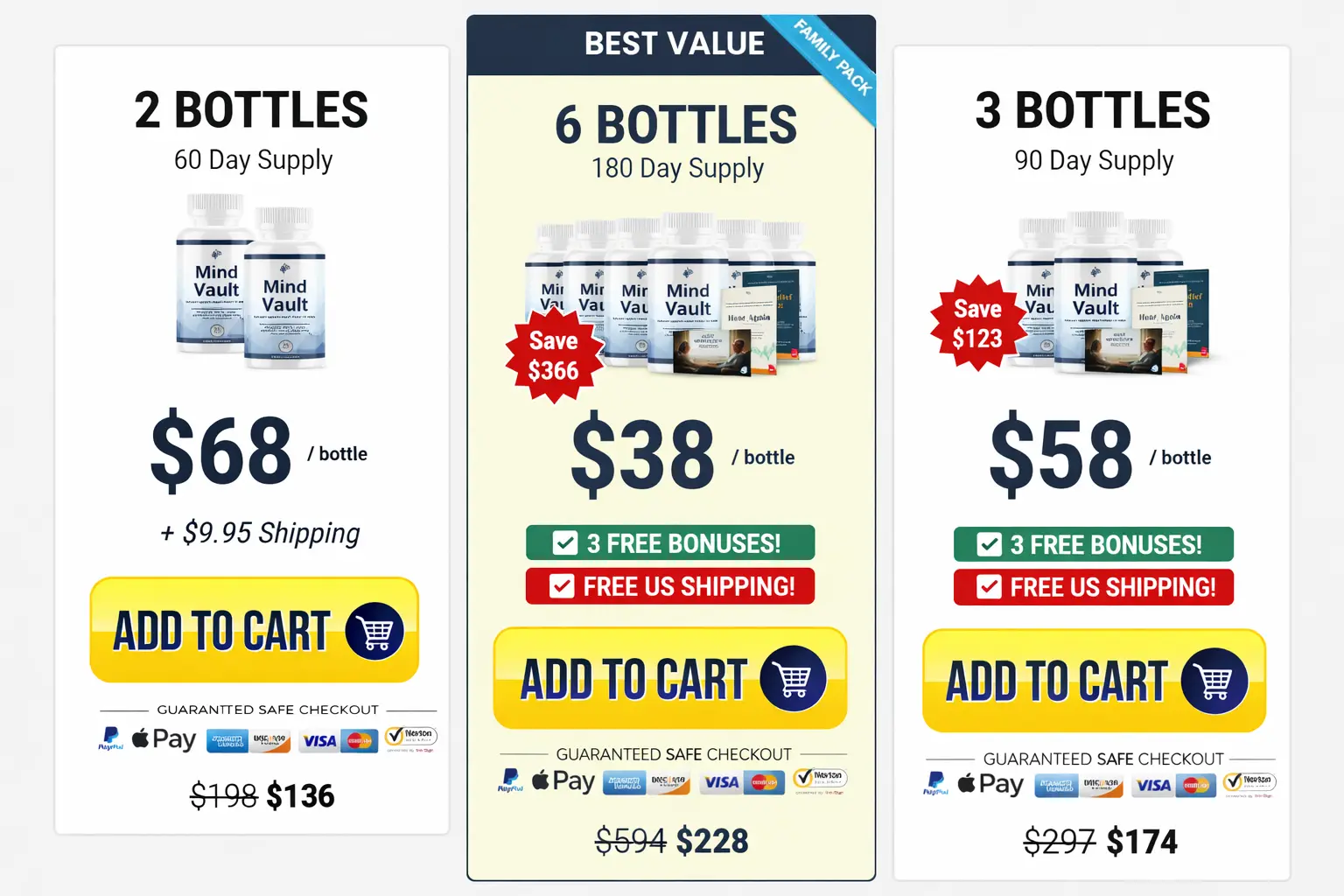 MindVault 6 bottles